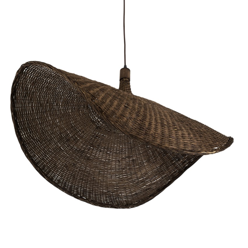 GLOBOSTAR® CUBA  Boho Κρεμαστό Φωτιστικό Οροφής με Ντουί 1 x E27 AC 220-240V IP20 - Καφέ - Μ80 x Π80 x Υ49cm