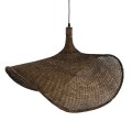 GLOBOSTAR® CUBA  Boho Κρεμαστό Φωτιστικό Οροφής με Ντουί 1 x E27 AC 220-240V IP20 - Καφέ - Μ80 x Π80 x Υ49cm