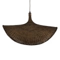 GLOBOSTAR® CUBA  Boho Κρεμαστό Φωτιστικό Οροφής με Ντουί 1 x E27 AC 220-240V IP20 - Καφέ - Μ80 x Π80 x Υ49cm