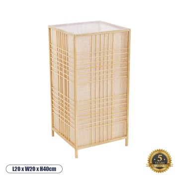 GLOBOSTAR® JUNIE  Boho Επιδαπέδιο Φωτιστικό με Ντουί 1 x E27 AC 220-240V IP20 - Μπεζ - Μ20 x Π20 x Υ40cm