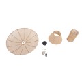 ZORA  Boho Κρεμαστό Φωτιστικό Καμπάνα Μονόφωτο 1 x E27 IP20 Μπεζ Ύφασμα - Μ80 x Π80 x Υ32cm