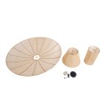 ZORA  Boho Κρεμαστό Φωτιστικό Καμπάνα Μονόφωτο 1 x E27 IP20 Μπεζ Ύφασμα - Μ120 x Π120 x Υ40cm