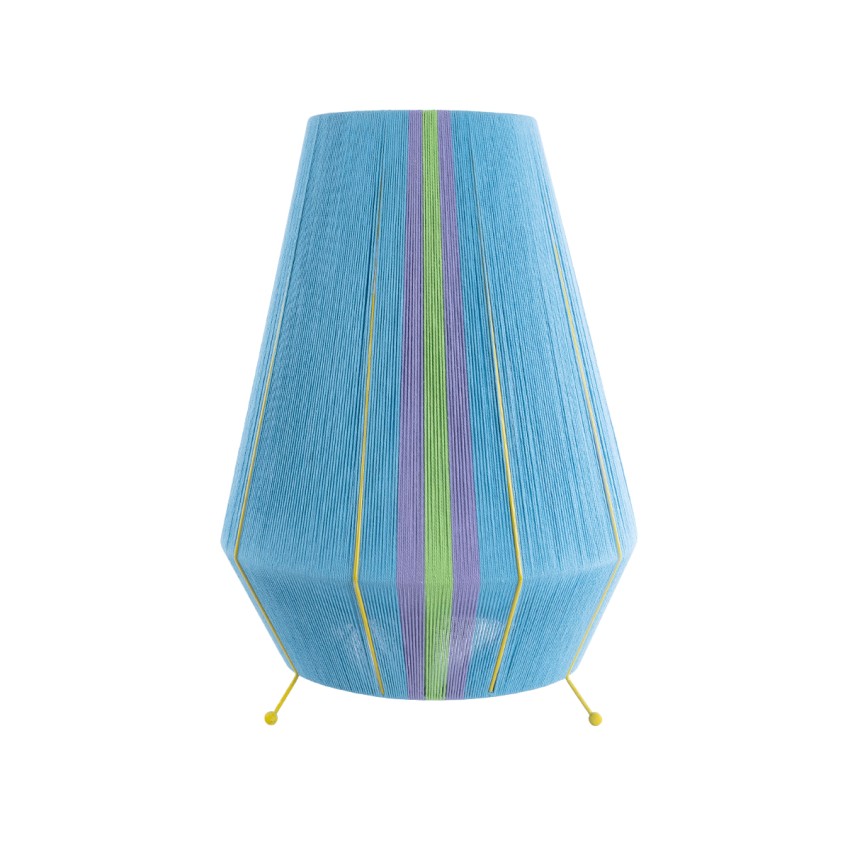 SALERNO  Boho Επιδαπέδιο Φωτιστικό Μονόφωτο 1 x E27 IP20 Πολύχρωμο Νήμα - Μ50 x Π50 x Υ70cm