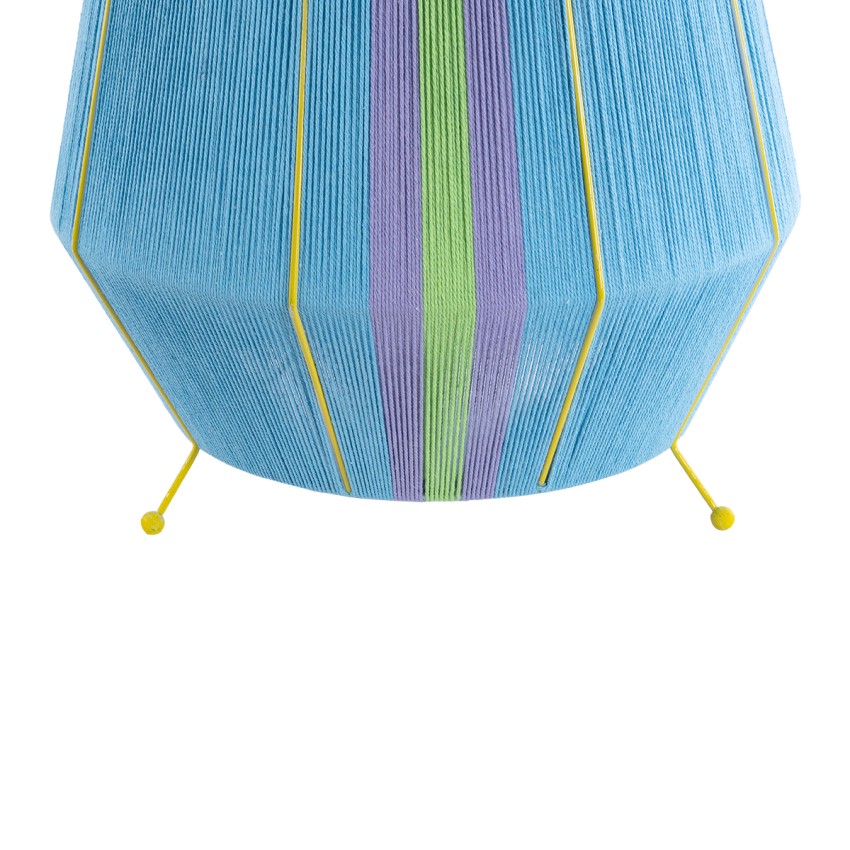 SALERNO  Boho Επιδαπέδιο Φωτιστικό Μονόφωτο 1 x E27 IP20 Πολύχρωμο Νήμα - Μ50 x Π50 x Υ70cm