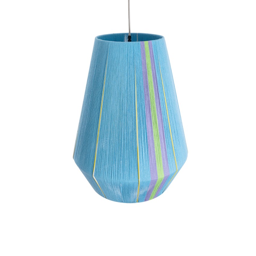 SALERNO  Boho Κρεμαστό Φωτιστικό Πλέγμα Μονόφωτο 1 x E27 IP20 Πολύχρωμο Σχοινί - Μ50 x Π50 x Υ60cm