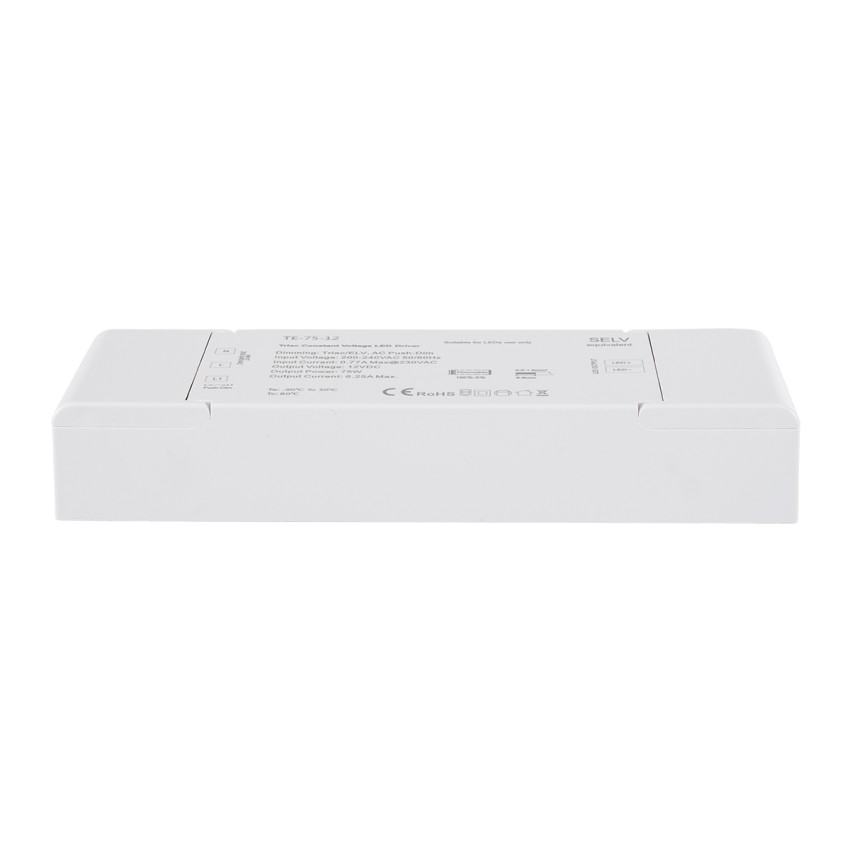 TE-75-12 SKYDANCE AC Triac Dimmer Push Dimming 1 Κανάλι AC 200-240V 1 x 6.25A 75W - Max 6.25A 75W - IP20 Μ18 x Π5.7 x Υ3cm