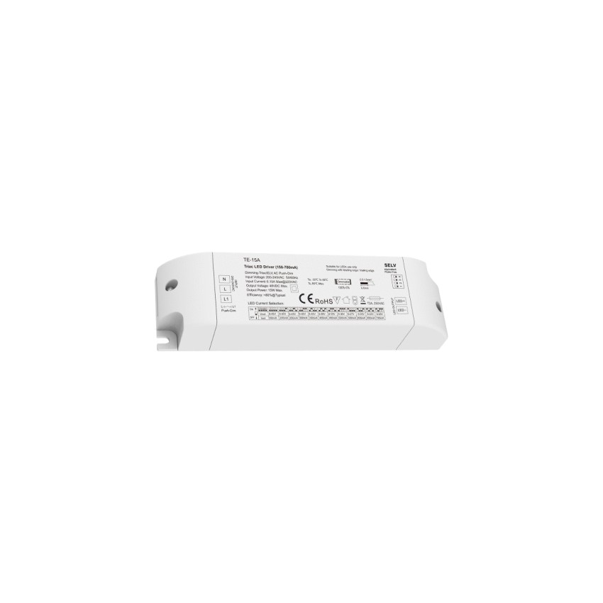 TE-15A SKYDANCE AC Triac Dimmable Constant Current LED Driver Push Dimming 1 Κανάλι AC 200-240V 1 x 0.15A 15W - Max 0.15A 15W - IP20  Μ15.1 x Π4.1 x Υ3cm