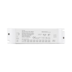 GLOBOSTAR® SKYDANCE-TE-36A  DC Triac & Push Dimmer CC Τροφοδοτικό/Μετασχηματιστής SELV με 1 x 320-1200mA 36W Κανάλι AC 220-240V σε DC 10-52V 1200mA 36W Max IP20 - Triac & Push Dimming - Μ17.5 x Π4.4 x Υ3cm