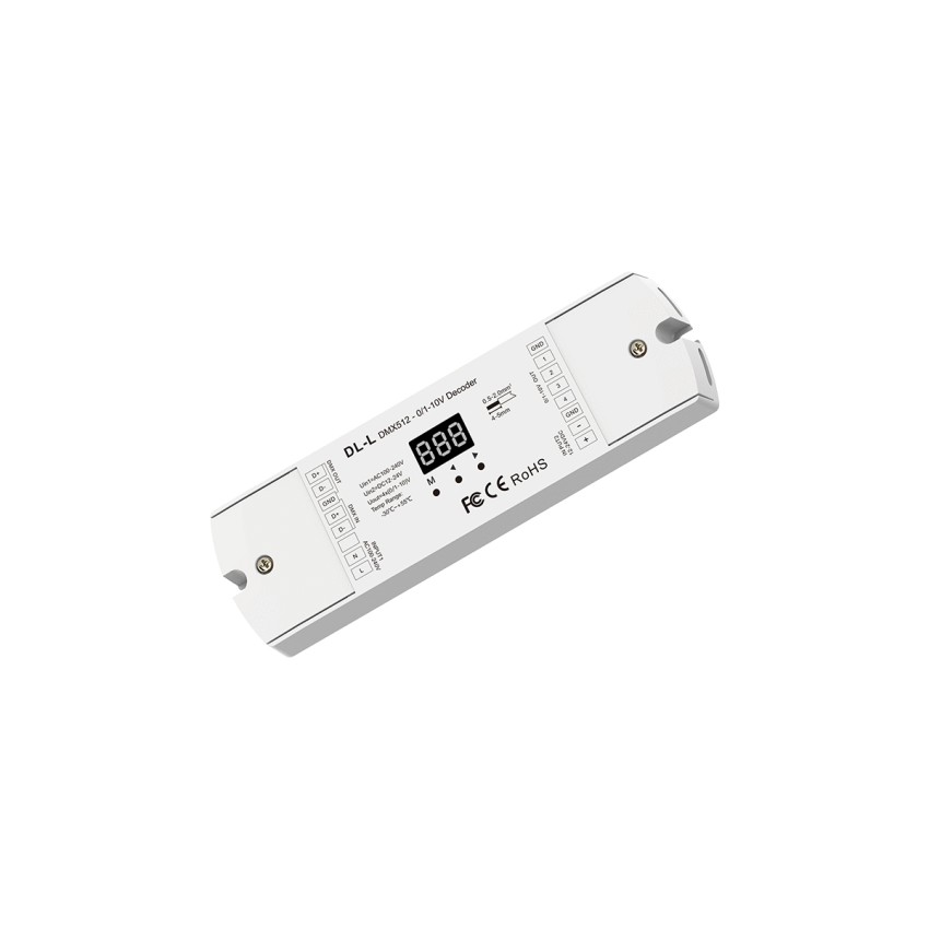 DL-L SKYDANCE AC DMX512 to 0/1-10V Converter / Decoder 4 Καναλιών - 2 Inputs DC 12-24V ή AC 100-240V - IP20  Μ17 x Π5 x Υ2.5cm