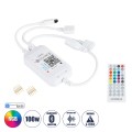 Ασύρματος Bluetooth LED RGB & Music Controller Sound Activated με Χειριστήριο IR & 2 Εξόδους RGB DC 5-24V Max 144W