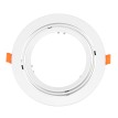 GLOBOSTAR® VITA  Χωνευτή Κινούμενη Βάση για Σποτ AR111 με Ντουί GU10/GU5.3 IP20 - Λευκό - Μ17 x Π17 x Υ4.5cm / Q16cm