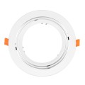 GLOBOSTAR® VITA  Χωνευτή Κινούμενη Βάση για Σποτ AR111 με Ντουί GU10/GU5.3 IP20 - Λευκό - Μ17 x Π17 x Υ4.5cm / Q16cm