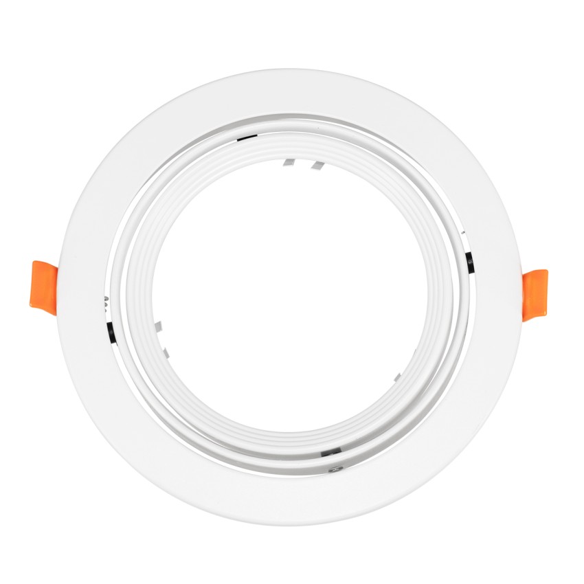 GLOBOSTAR® VITA  Χωνευτή Κινούμενη Βάση για Σποτ AR111 με Ντουί GU10/GU5.3 IP20 - Λευκό - Μ17 x Π17 x Υ4.5cm / Q16cm
