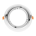 GLOBOSTAR® VITA  Χωνευτή Κινούμενη Βάση για Σποτ AR111 με Ντουί GU10/GU5.3 IP20 - Λευκό - Μ17 x Π17 x Υ4.5cm / Q16cm
