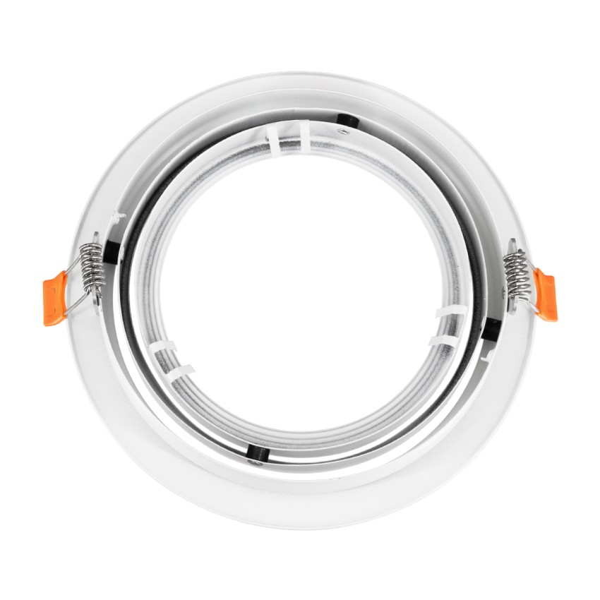 GLOBOSTAR® VITA  Χωνευτή Κινούμενη Βάση για Σποτ AR111 με Ντουί GU10/GU5.3 IP20 - Λευκό - Μ17 x Π17 x Υ4.5cm / Q16cm