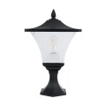 GLOBOSTAR® DIRAHIO  Φωτιστικό Κολωνάκι Κήπου με Ντουί 1 x E27 AC 220-240V Αδιάβροχο IP65 - Γκρι Ανθρακί Ματ - Μ32 x Π32 x Υ52cm