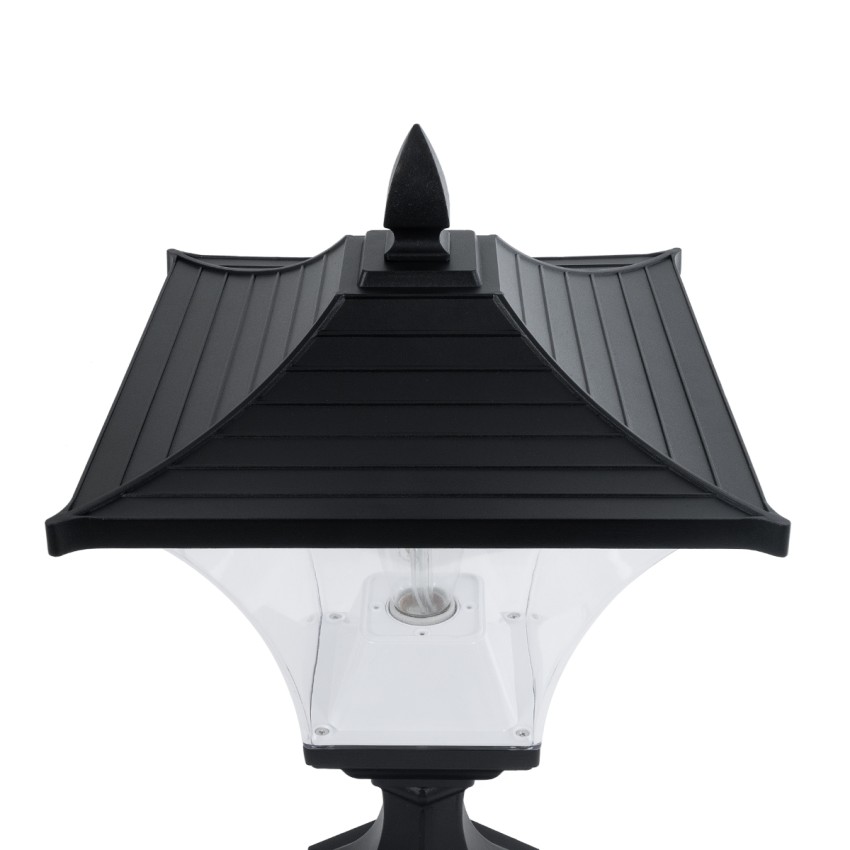 GLOBOSTAR® DIRAHIO  Φωτιστικό Κολωνάκι Κήπου με Ντουί 1 x E27 AC 220-240V Αδιάβροχο IP65 - Γκρι Ανθρακί Ματ - Μ32 x Π32 x Υ52cm