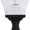 GLOBOSTAR® DIRAHIO  Φωτιστικό Κολωνάκι Κήπου με Ντουί 1 x E27 AC 220-240V Αδιάβροχο IP65 - Γκρι Ανθρακί Ματ - Μ32 x Π32 x Υ52cm