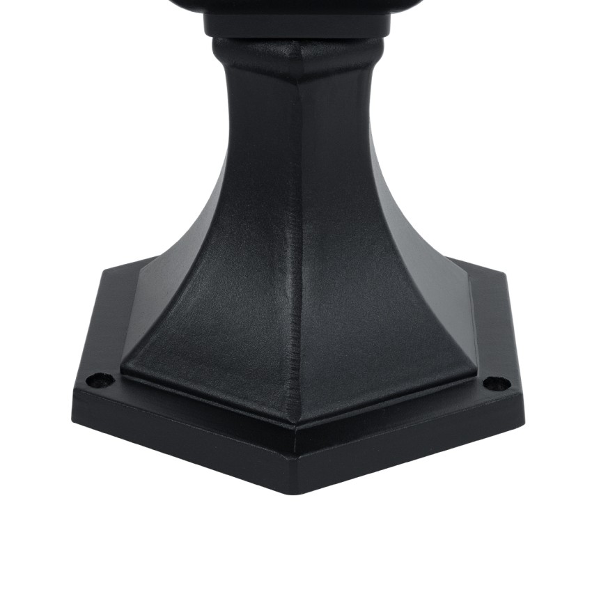 GLOBOSTAR® DIRAHIO  Φωτιστικό Κολωνάκι Κήπου με Ντουί 1 x E27 AC 220-240V Αδιάβροχο IP65 - Γκρι Ανθρακί Ματ - Μ32 x Π32 x Υ52cm