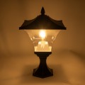 GLOBOSTAR® DIRAHIO  Φωτιστικό Κολωνάκι Κήπου με Ντουί 1 x E27 AC 220-240V Αδιάβροχο IP65 - Γκρι Ανθρακί Ματ - Μ32 x Π32 x Υ52cm