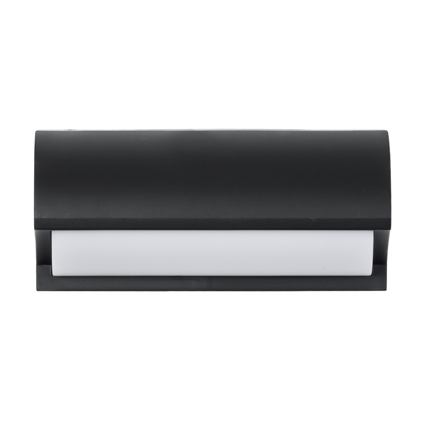 GLOBOSTAR® HORIZON  Μοντέρνο Φωτιστικό Τοίχου - Απλίκα LED 15W 1575lm 120° AC 220-240V Αδιάβροχο IP65 Φυσικό Λευκό 4500K - Bridgelux SMD Chip - Μαύρο Ματ - Μ23.5 x Π11 x Υ10cm