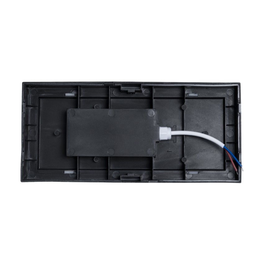 GLOBOSTAR® HORIZON  Μοντέρνο Φωτιστικό Τοίχου - Απλίκα LED 15W 1575lm 120° AC 220-240V Αδιάβροχο IP65 Φυσικό Λευκό 4500K - Bridgelux SMD Chip - Μαύρο Ματ - Μ23.5 x Π11 x Υ10cm