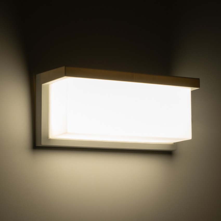 GLOBOSTAR® CITYSCAPE  Μοντέρνο Φωτιστικό Τοίχου - Απλίκα LED 18W 1890lm 120° AC 220-240V Αδιάβροχο IP65 Φυσικό Λευκό 4500K - Bridgelux SMD Chip - Λευκό Ματ - Μ23.5 x Π11 x Υ10cm