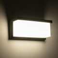 GLOBOSTAR® CITYSCAPE  Μοντέρνο Φωτιστικό Τοίχου - Απλίκα LED 18W 1890lm 120° AC 220-240V Αδιάβροχο IP65 Φυσικό Λευκό 4500K - Bridgelux SMD Chip - Μαύρο Ματ - Μ23.5 x Π11 x Υ10cm