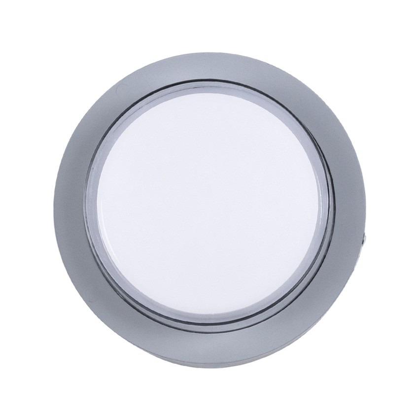 GLOBOSTAR® NEXUS  Φωτιστικό Τοίχου - Απλίκα Εσωτερικού/Εξωτερικού Χώρου LED 10W 1050lm 120° AC175-265V Αδιάβροχο IP65 - Πλαστικό Σώμα - Φυσικό λευκό 4500K - Φ17 x Υ9cm - Γκρι - Bridgelux Chip