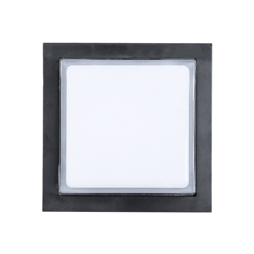 GLOBOSTAR® NEXUS  Φωτιστικό Τοίχου - Απλίκα  Εσωτερικού/Εξωτερικού Χώρου LED 10W 1050lm 120° AC175-265V Αδιάβροχο IP65 - Πλαστικό Σώμα - Φυσικό λευκό 4500K - Μ17 x Π17 x Υ9cm - Μαύρο - Bridgelux Chip