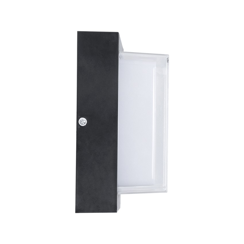 GLOBOSTAR® NEXUS  Φωτιστικό Τοίχου - Απλίκα  Εσωτερικού/Εξωτερικού Χώρου LED 10W 1050lm 120° AC175-265V Αδιάβροχο IP65 - Πλαστικό Σώμα - Φυσικό λευκό 4500K - Μ17 x Π17 x Υ9cm - Μαύρο - Bridgelux Chip