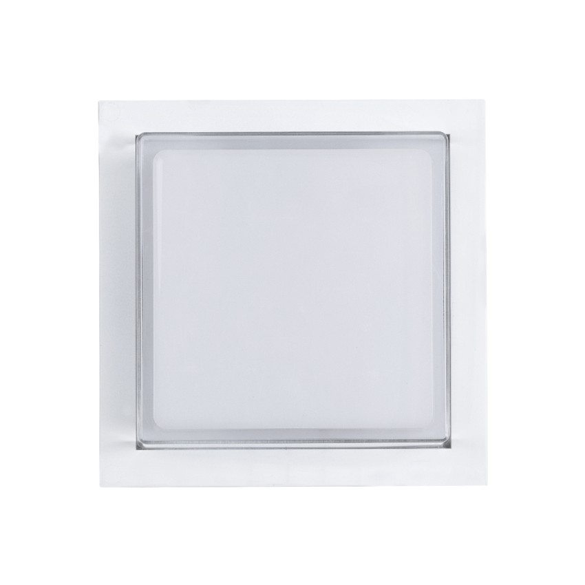 GLOBOSTAR® NEXUS  Φωτιστικό Τοίχου - Απλίκα Εσωτερικού/Εξωτερικού Χώρου LED 10W 1050lm 120° AC175-265V Αδιάβροχο IP65 - Πλαστικό Σώμα - Φυσικό λευκό 4500K - Μ17 x Π17 x Υ9cm - Λευκό - Bridgelux Chip