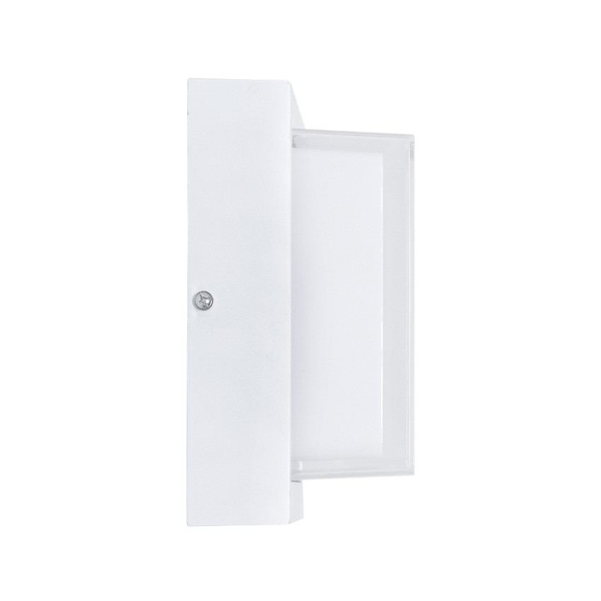 GLOBOSTAR® NEXUS  Φωτιστικό Τοίχου - Απλίκα Εσωτερικού/Εξωτερικού Χώρου LED 10W 1050lm 120° AC175-265V Αδιάβροχο IP65 - Πλαστικό Σώμα - Φυσικό λευκό 4500K - Μ17 x Π17 x Υ9cm - Λευκό - Bridgelux Chip