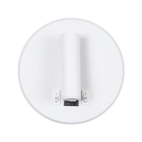 GLOBOSTAR® LADY-R  Μοντέρνο Φωτιστικό Τοίχου - Απλίκα Ξενοδοχείου Reading Light με Φορτιστή USB 3A LED 6W 600lm 36° & 360° AC 220-240V IP20 Φυσικό Λευκό 4500K - Bridgelux COB & TÜV SÜD Driver - Λευκό Ματ - Μ15 x Π15 x Υ17cm