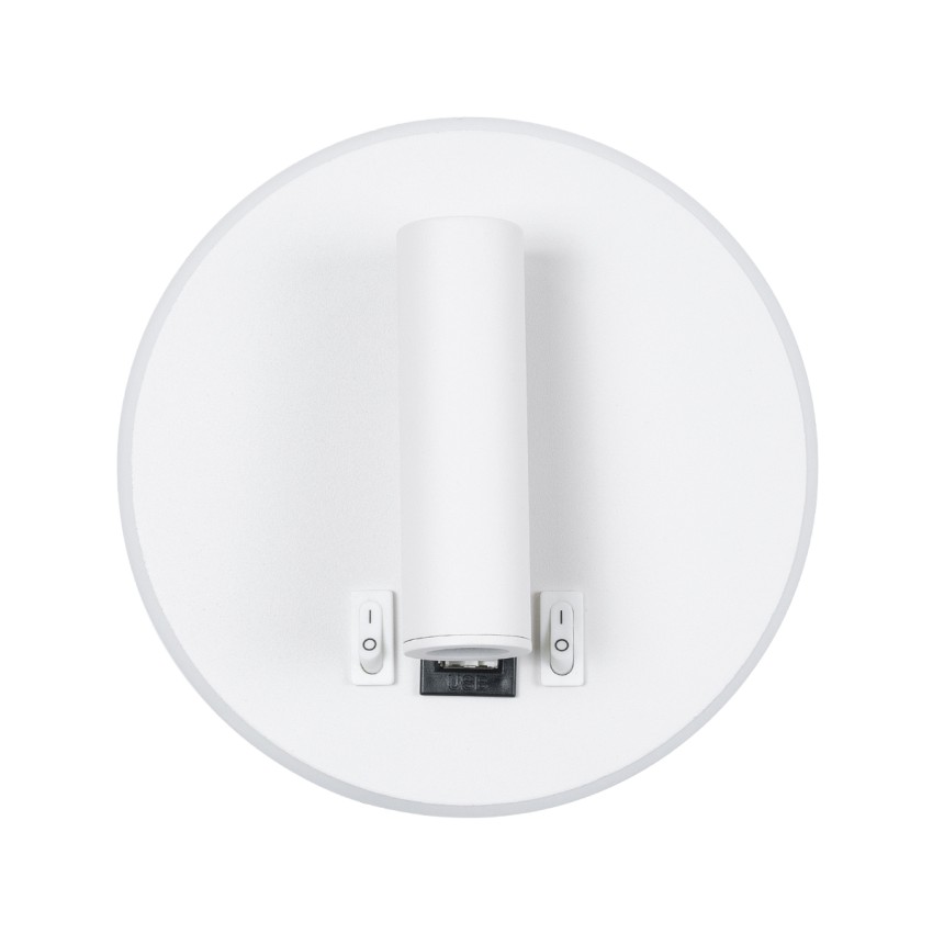 GLOBOSTAR® LADY-R  Μοντέρνο Φωτιστικό Τοίχου - Απλίκα Ξενοδοχείου Reading Light με Φορτιστή USB 3A LED 6W 600lm 36° & 360° AC 220-240V IP20 Φυσικό Λευκό 4500K - Bridgelux COB & TÜV SÜD Driver - Λευκό Ματ - Μ15 x Π15 x Υ17cm