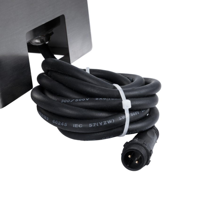 CYBOLITHOS  Χωνευτό Φωτιστικό Σποτ Δαπέδου LED 2W 200lm 120° DC 24V Αδιάβροχο IP68 IK06 Μ10 x Π10 x Υ8cm Μπλε Dimmable - Tempered Γαλακτερό Γυαλί & Ανοξείδωτο Ατσάλι - Bridgelux Chip