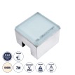 CYBOLITHOS  Χωνευτό Φωτιστικό Σποτ Δαπέδου LED 2W 265lm 120° DC 24V Αδιάβροχο IP68 IK06 Μ10 x Π10 x Υ8cm 4500K Dimmable - Tempered Γαλακτερό Γυαλί & Ανοξείδωτο Ατσάλι - Bridgelux Chip