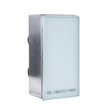 CYBOLITHOS  Χωνευτό Φωτιστικό Σποτ Δαπέδου LED 4W 400lm 120° DC 24V Αδιάβροχο IP68 IK06 Μ20 x Π10 x Υ8cm Μπλε Dimmable - Tempered Γαλακτερό Γυαλί & Ανοξείδωτο Ατσάλι - Bridgelux Chip