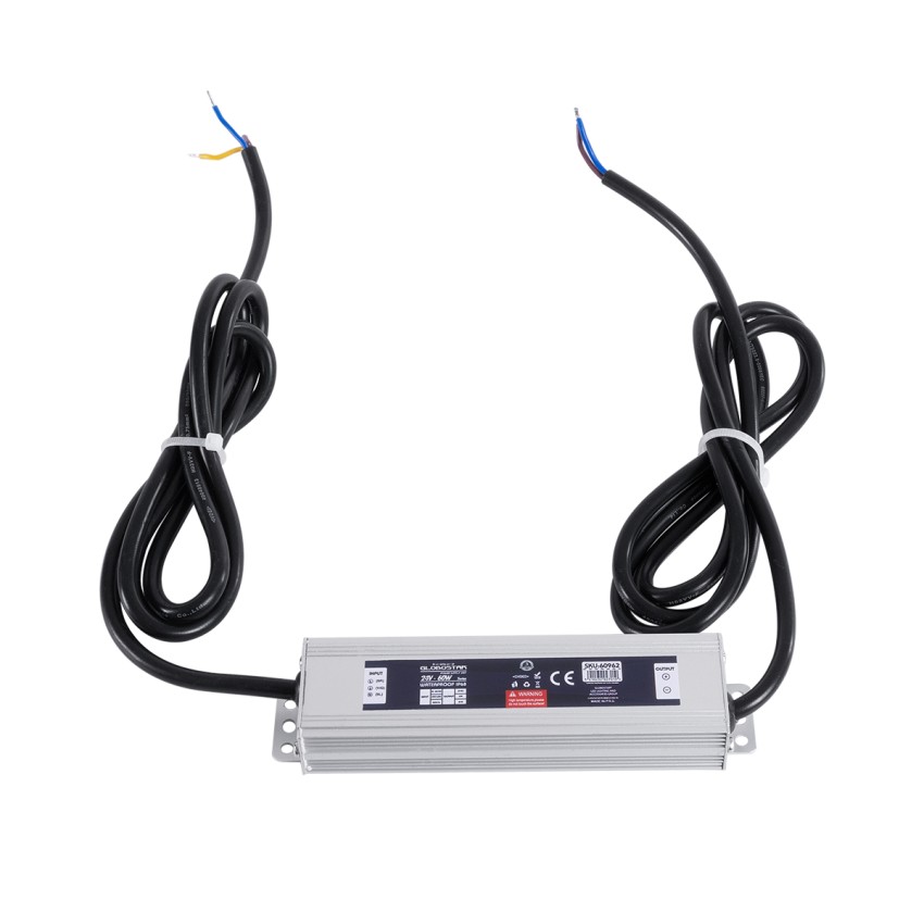GLOBOSTAR® LUMISPLASH  Τροφοδοτικό/Μετασχηματιστής Class II SELV 60W 2.5A DC 24V Αδιάβροχο IP68 - AC 220-240V σε DC 24V - Μ15 x Π3.5 x Υ2cm