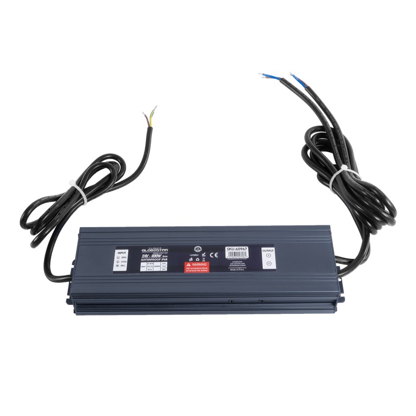 GLOBOSTAR® LUMISPLASH  Τροφοδοτικό/Μετασχηματιστής Class II SELV 400W 16.67A DC 24V Αδιάβροχο IP68 - AC 220-240V σε DC 24V - M25.5 x W7.5 x H4cm