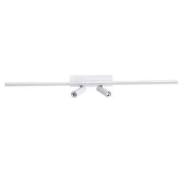 GLOBOSTAR® BARETTI  Φωτιστικό Οροφής Linear Design LED CCT με Κινούμενα Σποτ LED Downlight 24W 2688lm 160° & 45° AC 220-240V IP20  - Εναλλαγή Φωτισμού μέσω Διακόπτη On/Off All In One Ψυχρό 6000k+Φυσικό 4500k+Θερμό 2700k - Μ80 x Π5.5 x Υ5 cm - Λευκό