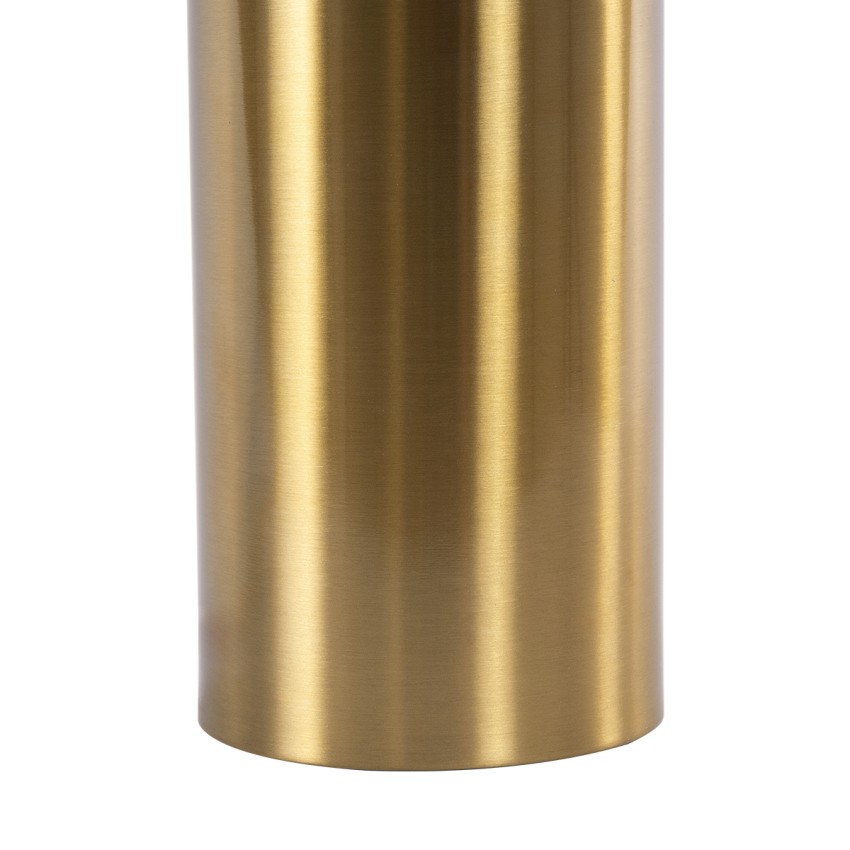 URANUS-S  Μοντέρνο Επιτραπέζιο Φωτιστικό Πορτατίφ Δίφωτο 2 x E27 AC220-240V IP20 - Φ25 x Υ39cm - Χρυσό Πλατίνα Μεταλλικό Καμπάνα με Διακόπτη On/Off