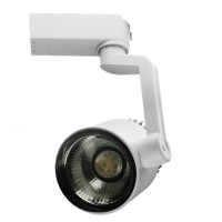 Διφασικό Bridgelux COB LED Φωτιστικό Σποτ Ράγας 15W 230V 1500lm 24° Θερμό Λευκό 3000k