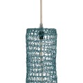 GLOBOSTAR® KENTUCKY  Vintage Κρεμαστό Φωτιστικό Οροφής με Ντουί 1 x E27 AC 220-240V IP20 - Τιρκουάζ - Μ60 x Π60 x Υ90cm