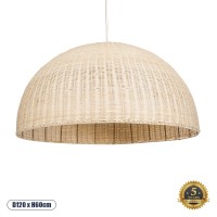 GLOBOSTAR® MONTANA  Boho Κρεμαστό Φωτιστικό Οροφής με Ντουί 1 x E27 AC 220-240V IP20 - Μπεζ - Μ120 x Π120 x Υ60cm