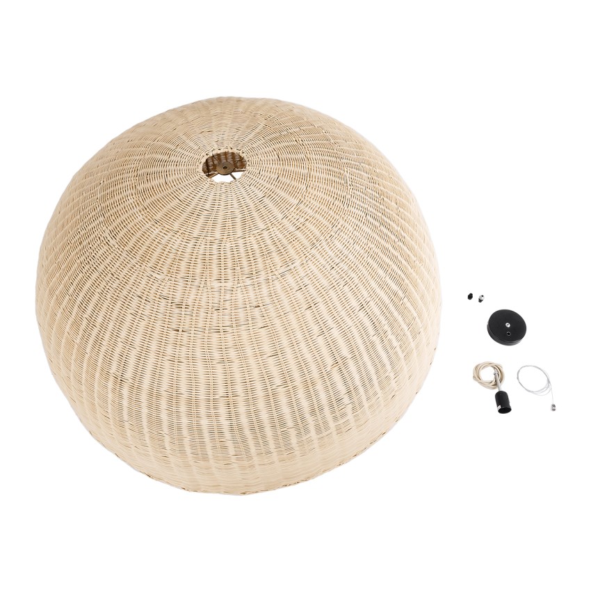 GLOBOSTAR® MONTANA  Boho Κρεμαστό Φωτιστικό Οροφής με Ντουί 1 x E27 AC 220-240V IP20 - Μπεζ - Μ120 x Π120 x Υ60cm