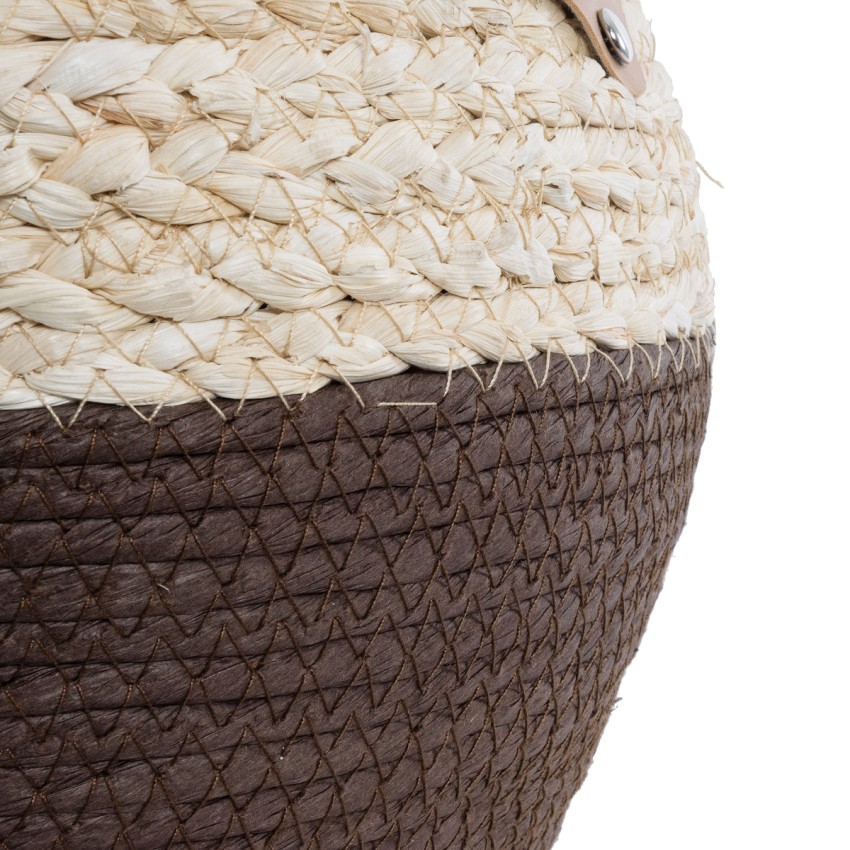 Τεχνητός Κήπος CAROLINA Διακοσμητικό Πλεκτό Κασπώ Γλάστρα - Μπεζ με Καφέ και Λευκό Φ27 x Υ26cm Τεχνητός Κήπος CAROLINA Διακοσμητικό Πλεκτό Κασπώ Γλάστρα - Μπεζ με Καφέ και Λευκό Φ27 x Υ26cm