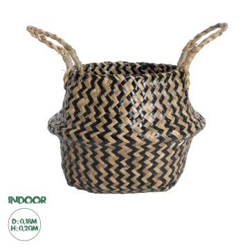 Τεχνητός Κήπος SALVADOR  Διακοσμητικό Πλεκτό Καλάθι - Κασπώ Γλάστρα -  Καφέ με Μαύρο Φ18 x Υ20cm Τεχνητός Κήπος SALVADOR  Διακοσμητικό Πλεκτό Καλάθι - Κασπώ Γλάστρα -  Καφέ με Μαύρο Φ18 x Υ20cm