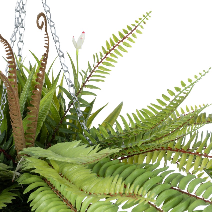 Τεχνητός Κήπος FERN HANGING BOUQUET   Τεχνητό Κρεμαστό Διακοσμητικό Φυτό Φτέρης  Y56cm