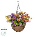 Τεχνητός Κήπος GERBERA HANGING   Τεχνητό Κρεμαστό Διακοσμητικό Φυτό Ζέρμπερας Y55cm